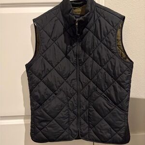 J. Crew Men's Quilted Black Vest